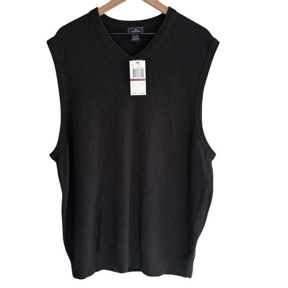 NWT Dockers V-Neck Vest Extra Soft Fine Gauge Office Business Casual Preppy XXL - Picture 1 of 14